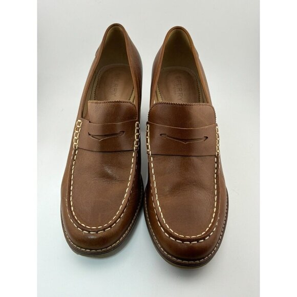 Sperry Women's Size 10 Seaport Penny Heels Tan Shoes Brown Casual Work STS86537 - Picture 2 of 9